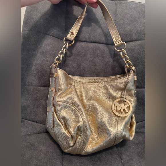 Michael Kors Gold Hobo Bag - Picture 1 of 7